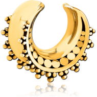 GOLD PVD COATED SURGICAL STEEL HALF TUNNEL