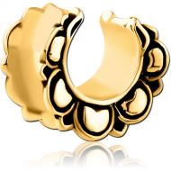 GOLD PVD COATED SURGICAL STEEL HALF TUNNEL