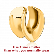 GOLD PVD COATED SURGICAL STEEL HALF TUNNEL