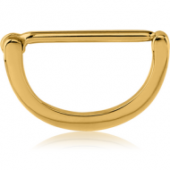 GOLD PVD COATED SURGICAL STEEL NIPPLE CLICKER