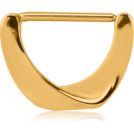 GOLD PVD COATED SURGICAL STEEL NIPPLE CLICKER