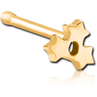 GOLD PVD COATED SURGICAL STEEL NOSE BONE - STAR