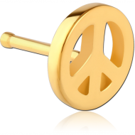 GOLD PVD COATED SURGICAL STEEL NOSE BONE PIERCING