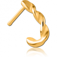 GOLD PVD COATED SURGICAL STEEL WRAP AROUND NOSE BONE