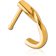 GOLD PVD COATED SURGICAL STEEL WRAP AROUND NOSE BONE