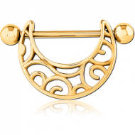 GOLD PVD COATED SURGICAL STEEL NIPPLE SHIELD