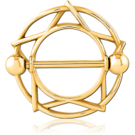 GOLD PVD COATED SURGICAL STEEL NIPPLE SHIELD