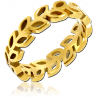 GOLD PVD COATED SURGICAL STEEL RING