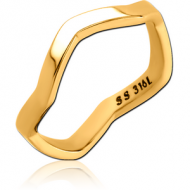 GOLD PVD COATED SURGICAL STEEL RING