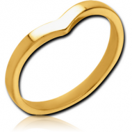 GOLD PVD COATED SURGICAL STEEL RING