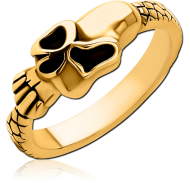 GOLD PVD COATED SURGICAL STEEL RING