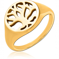 GOLD PVD COATED SURGICAL STEEL RING