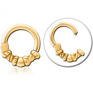 GOLD PVD COATED SURGICAL STEEL HINGED SEGMENT CLICKER
