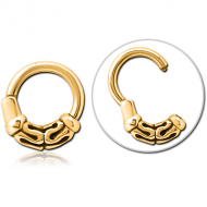 GOLD PVD COATED SURGICAL STEEL HINGED SEGMENT CLICKER