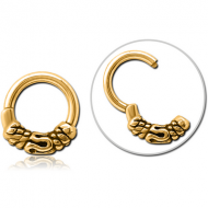 GOLD PVD COATED SURGICAL STEEL HINGED SEGMENT CLICKER