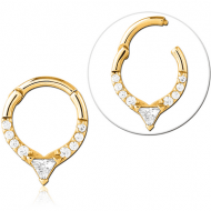 GOLD PVD COATED SURGICAL STEEL JEWELLED MULTI PURPOSE CLICKER