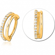 GOLD PVD COATED SURGICAL STEEL JEWELLED MULTI PURPOSE CLICKER