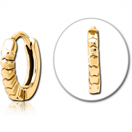 GOLD PVD COATED SURGICAL STEEL MULTI PURPOSE HUGGIE PIERCING