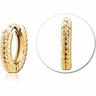 GOLD PVD COATED SURGICAL STEEL MULTI PURPOSE HUGGIE PIERCING