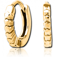 GOLD PVD COATED SURGICAL STEEL HUGGIES PAIR
