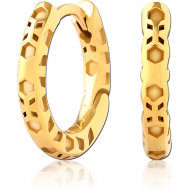 GOLD PVD COATED SURGICAL STEEL HUGGIES PAIR