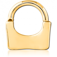 GOLD PVD COATED SURGICAL STEEL HINGED SEPTUM CLICKER