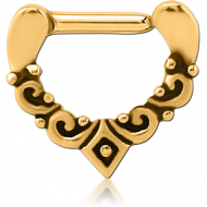 GOLD PVD COATED SURGICAL STEEL SEPTUM CLICKER