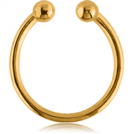 GOLD PVD COATED SURGICAL STEEL FAKE SEPTUM RING PIERCING