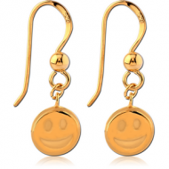 STERLING SILVER 925 GOLD PVD COATED EARRINGS PAIR
