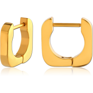 GOLD PVD COATED SURGICAL STEEL HUGGIES PAIR
