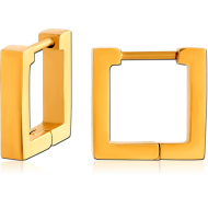 GOLD PVD COATED SURGICAL STEEL HUGGIES PAIR