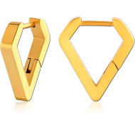 GOLD PVD COATED SURGICAL STEEL HUGGIES PAIR