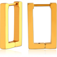 GOLD PVD COATED SURGICAL STEEL HUGGIES PAIR