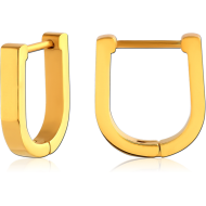 GOLD PVD COATED SURGICAL STEEL HUGGIES PAIR