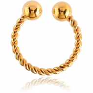 GOLD PVD COATED SURGICAL STEEL NOSE RING