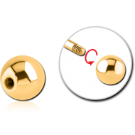GOLD PVD COATED TITANIUM BALL PIERCING
