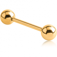 GOLD PVD COATED TITANIUM BARBELL PIERCING