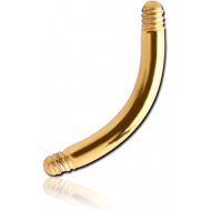 GOLD PVD COATED TITANIUM MICRO CURVED BARBELL PIN