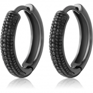 HEMETITE PVD COATED SURGICAL STEEL HUGGIES PAIR