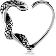 SURGICAL STEEL OPEN HEART SEAMLESS RING PIERCING