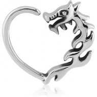 SURGICAL STEEL OPEN HEART SEAMLESS RING PIERCING