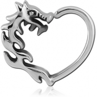 SURGICAL STEEL OPEN HEART SEAMLESS RING PIERCING