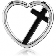 SURGICAL STEEL OPEN HEART SEAMLESS RING PIERCING