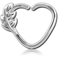 SURGICAL STEEL OPEN HEART SEAMLESS RING PIERCING