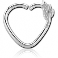 SURGICAL STEEL OPEN HEART SEAMLESS RING PIERCING