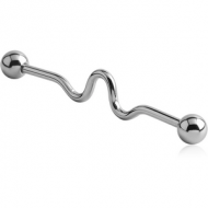 SURGICAL STEEL INDUSTRIAL LOOP BARBELL PIERCING