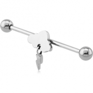 SURGICAL STEEL THUNDERCLOUD INDUSTRIAL BARBELL PIERCING