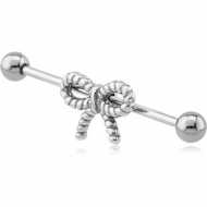 SURGICAL STEEL INDUSTRIAL BARBELL WITH ADJUSTABLE SLIDING CHARM PIERCING