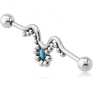 SURGICAL STEEL INDUSTRIAL BARBELL PIERCING