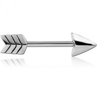 SURGICAL STEEL INDUSTRIAL BARBELL - ARROW PIERCING